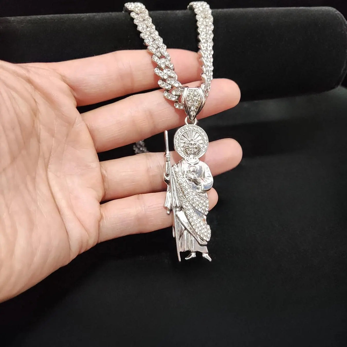Unisex Street Style Glittering Fashion, True Beauty Necklace, Punk Charm Necklace for Summer & Party, Daily Decor, Trendy Exquisite Luxury Jewelry as a Birthday Gift, Bling Stylish Accessory, Fashion Cool Accessories, Cuban Link Necklace