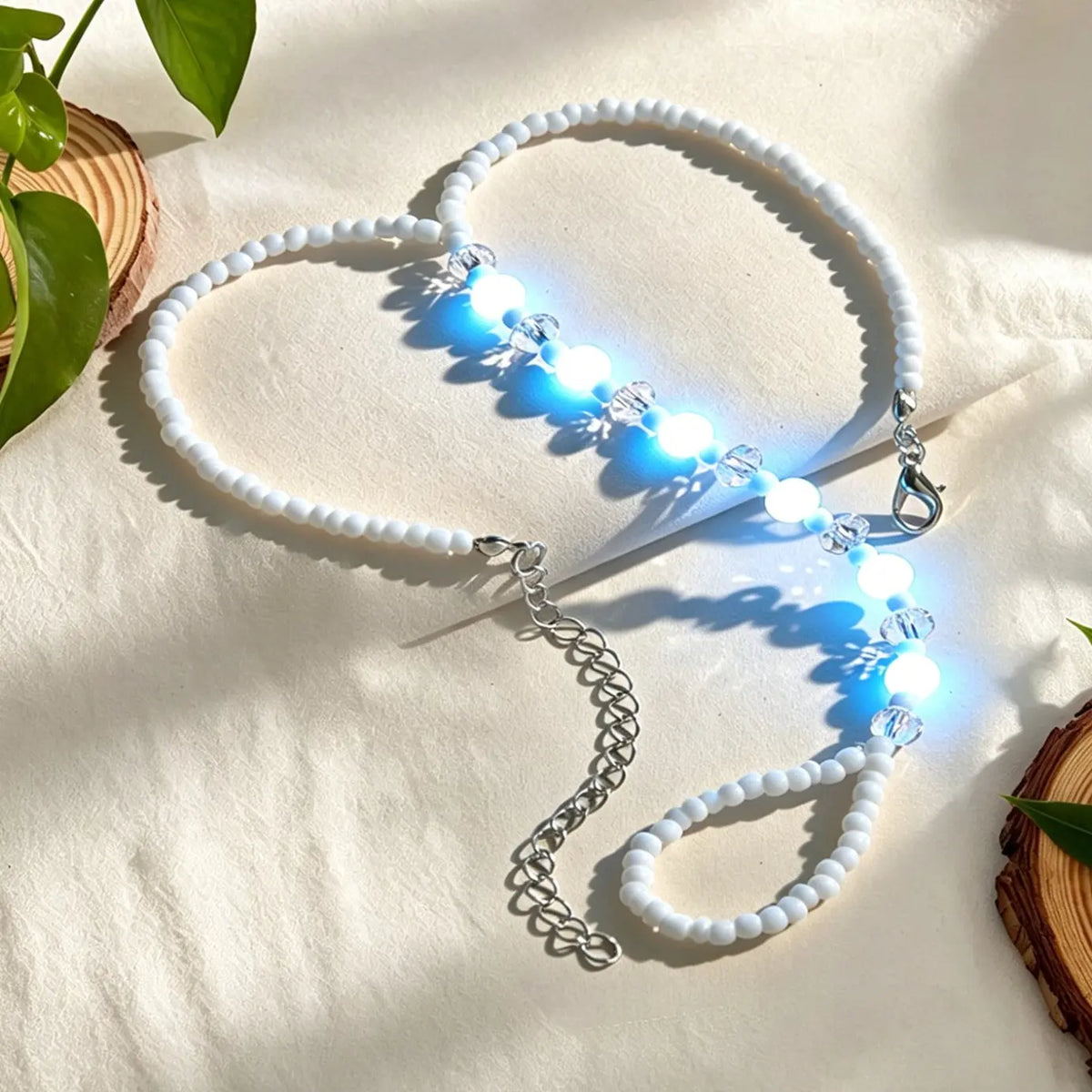 Summer Beach Vacation Glow-In-The-Dark Adjustable Anklet, Creative Acrylic Foot Jewelry, Women's Party Accessory, Fashionable Beach Wear, Fashion Accessories