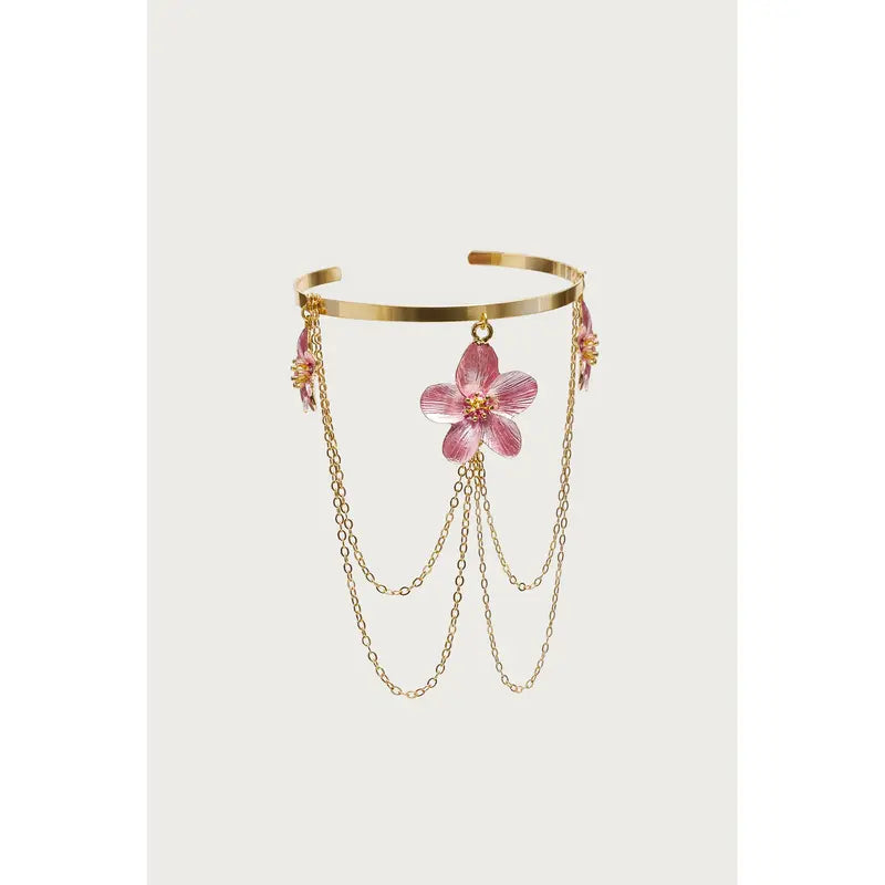 Tropical Flower Chain Arm Cuff