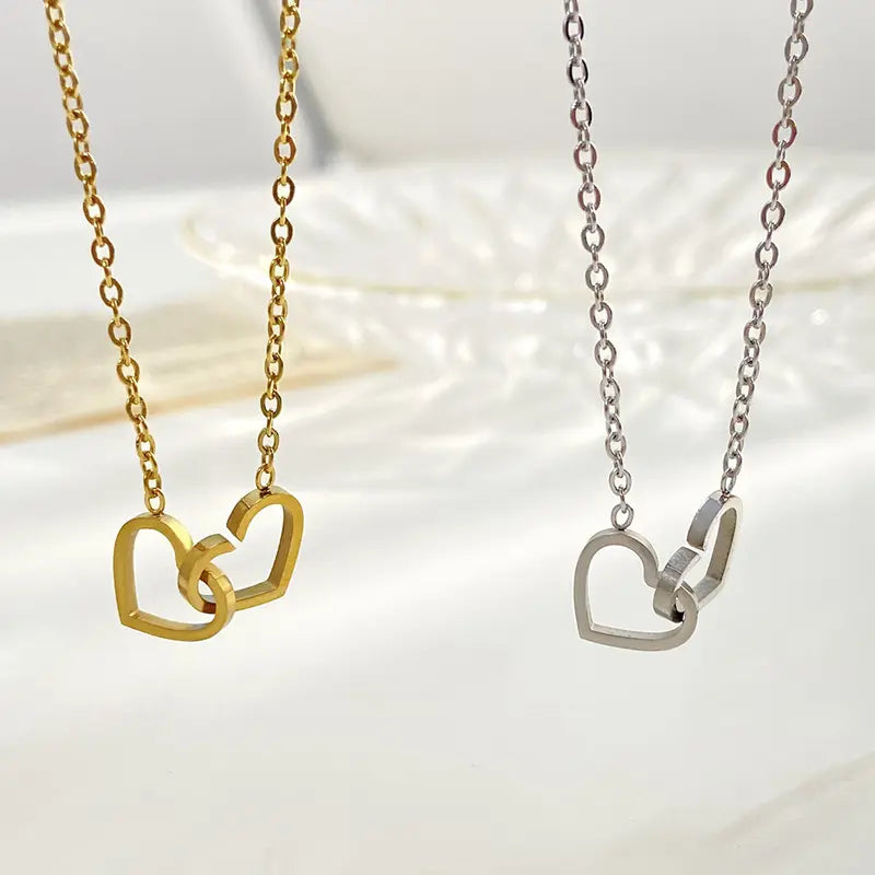 Women's Adjustable-Length Hollow Heart Double Love Artificial Gemstone Anklet - Cute Girly Aesthetic Chain Jewelry for Daily Accessorizing, Heart Artificial Gemstone Bracelets & Anklets