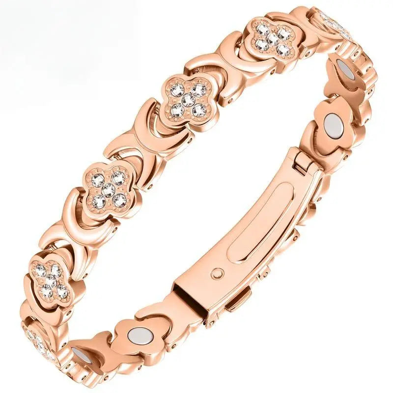 Women's 99.9% Pure Copper Magnetic Stretchable Bracelet - 3500 Gauss Powerful Magnets, Stackable Elastic Bangle, Exquisite Trendy Jewelry for Women, Copper Metal Bracelet Stacks for Birthday-Anniversary Gifting