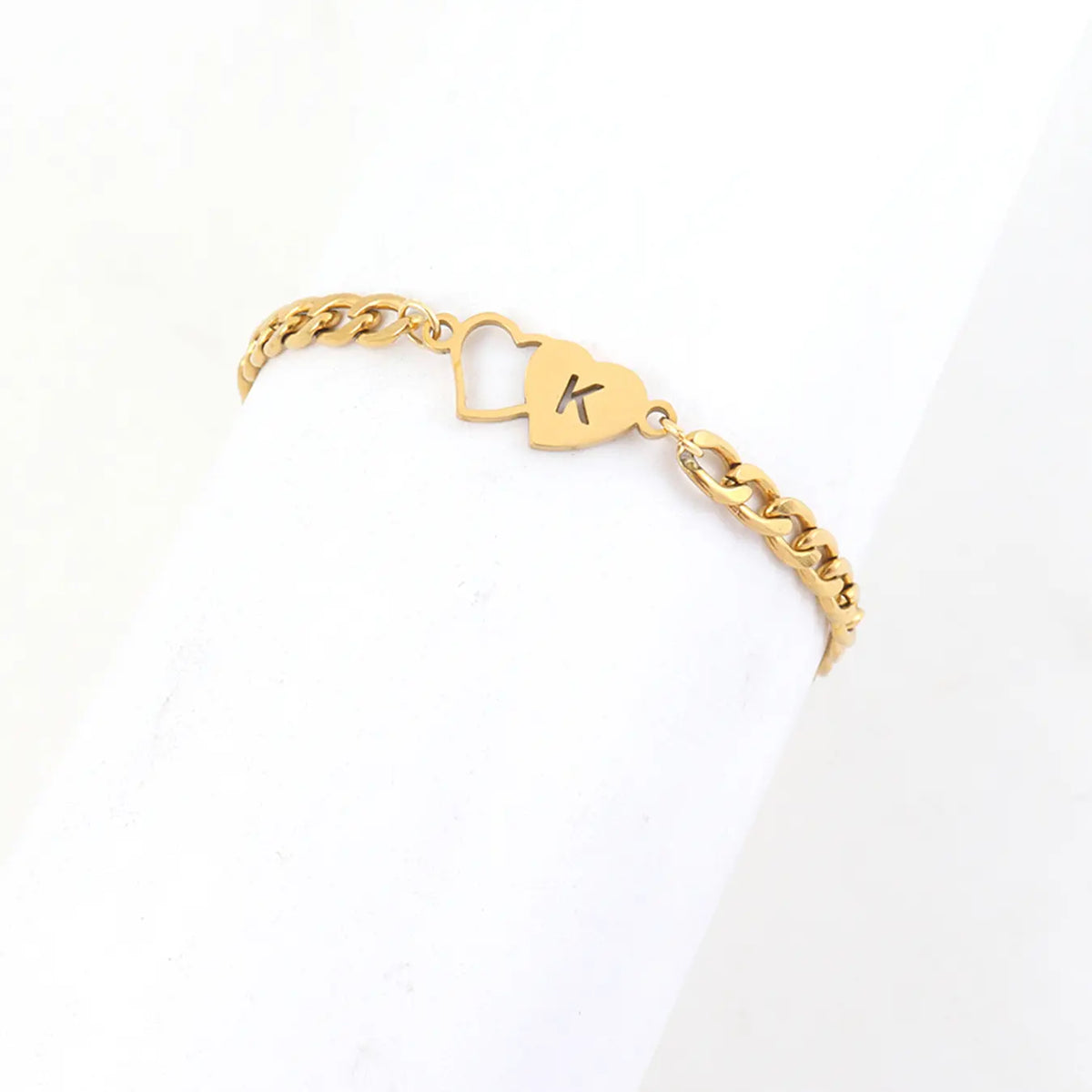 1Pcs Double Heart Hollow Initial Anklet For Women Simple Fashion Golden Stainless Steel Chain Anklet For Women Fashion Jewelry Accessories Fashionable Accessories