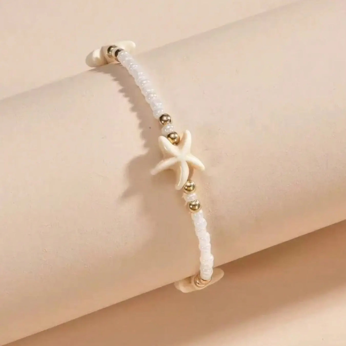 Summer Beach Beaded Anklet, Elegant Women's Foot Jewelry, Perfect Gift for Her, All-Season Plain Style, Fashionable Jewelry Accessories, No Choking Hazard