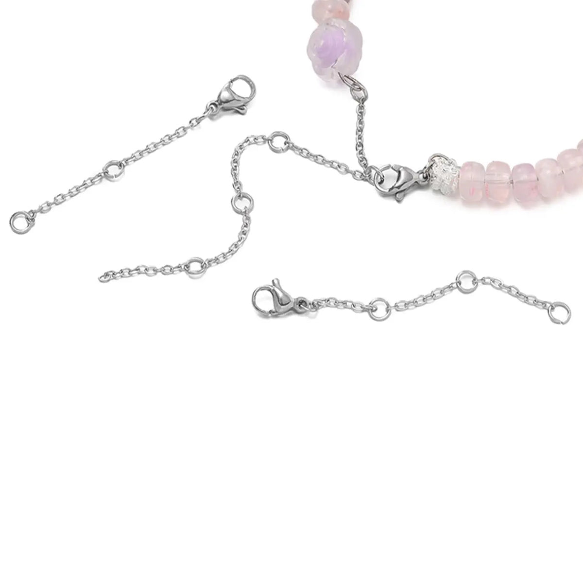 Stainless Steel Necklace Extension Chain Set, Necklace Layering Clasp, Stacking Necklace, Fashion Jewelry for Women & Men, Trendy All-match & Exquisite Jewelry for Birthday Gift