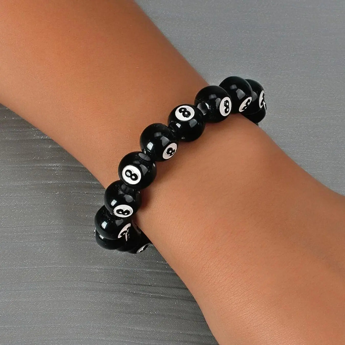Unisex Billiard Ball Design Beaded Bracelet, Fashionable Jewelry for Party, Daily Decor, Trendy All-match Exquisite Jewelry for Birthday Gift, Beads Bracelets, Fashionable Bracelet Style