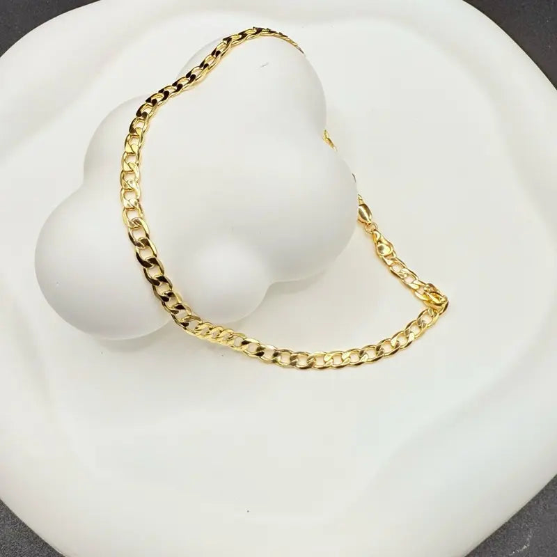 Cuban Ankle 11 Inches Long Cod 7031 Gold-Toned Chain Accessory Bra-8033