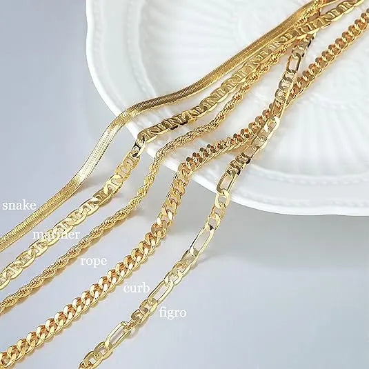 Tewiky Anklet Bracelets, Cuban Link Anklets Set, Layered Anklets for Women, Waterproof Jewelry Gift For Mother‘s day