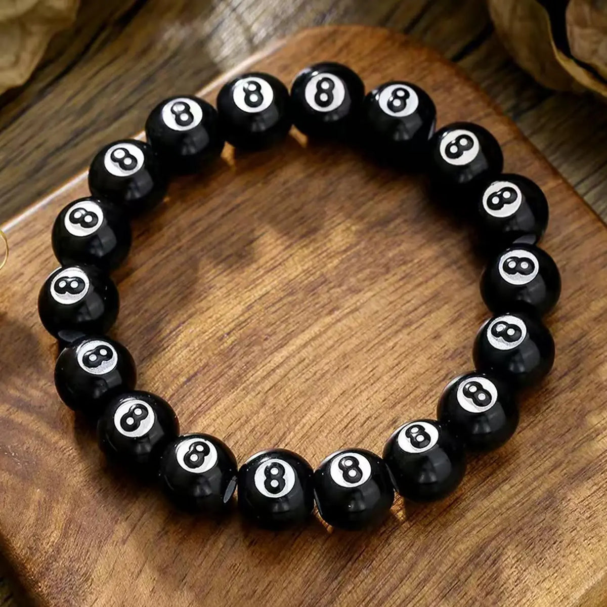 Unisex Billiard Ball Design Beaded Bracelet, Fashionable Jewelry for Party, Daily Decor, Trendy All-match Exquisite Jewelry for Birthday Gift, Beads Bracelets, Fashionable Bracelet Style