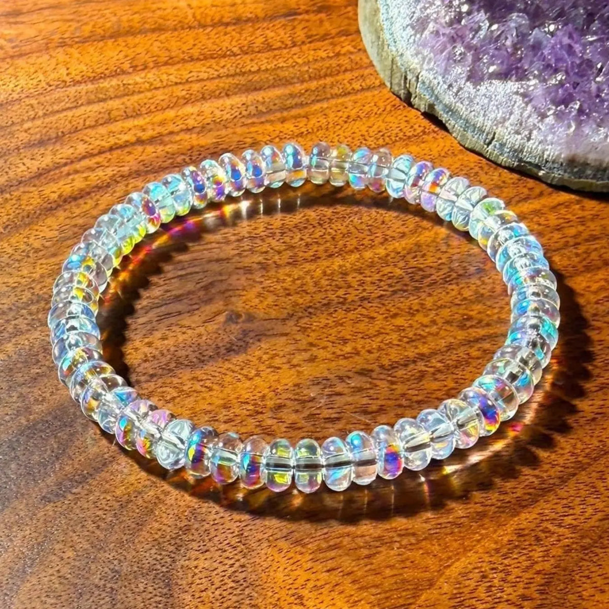 1pcs Artificial opal Ladies' Resin Adjustable Minimalist Jewelry Bracelets Bangle, with An Elastic String Accessory That Helps Maintain Emotional Balance Daily Vacation Gift From A Best Friend