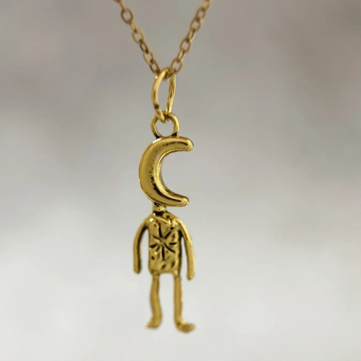 Minimalist Gold and Silvery Star Boy Pendant Necklace - Dainty Cute Figure Charm Choker for Daily Casual Outfits Daily Vacation Couple's Gift Minimalist Chain Cute Doll Pendant Stainless Steel Necklaces Casual Style Necklaces Fashion Minimalist Necklace