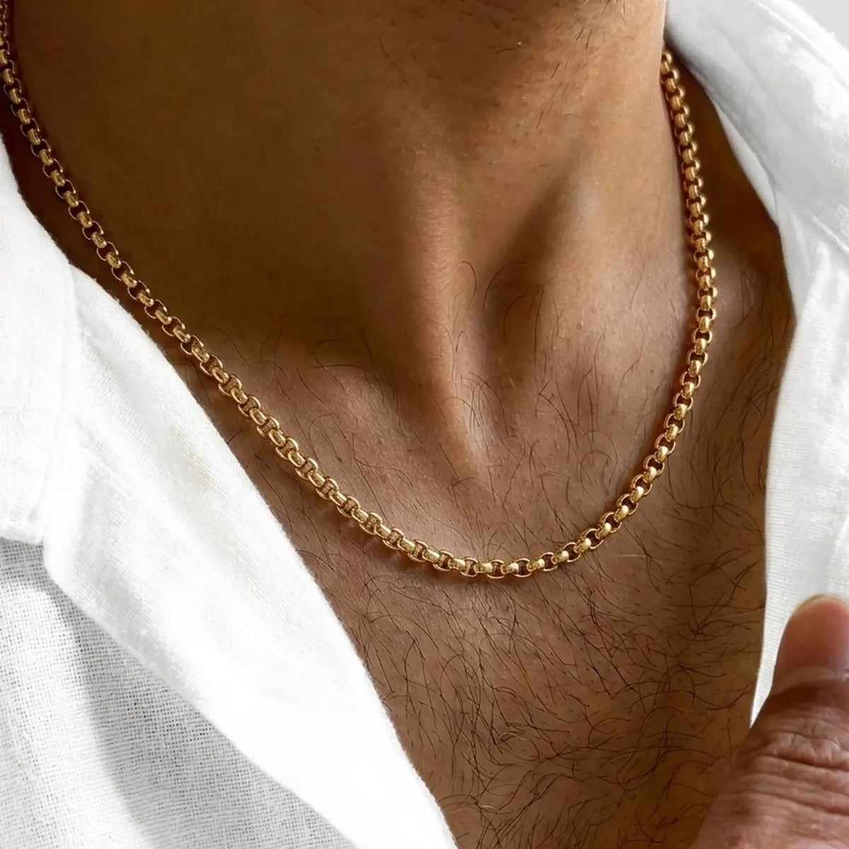 Men's Simple Plain Color Rope Chain Necklace, Stainless Steel Twisted Chain Necklace for Boyfriend, Fashion Accessories