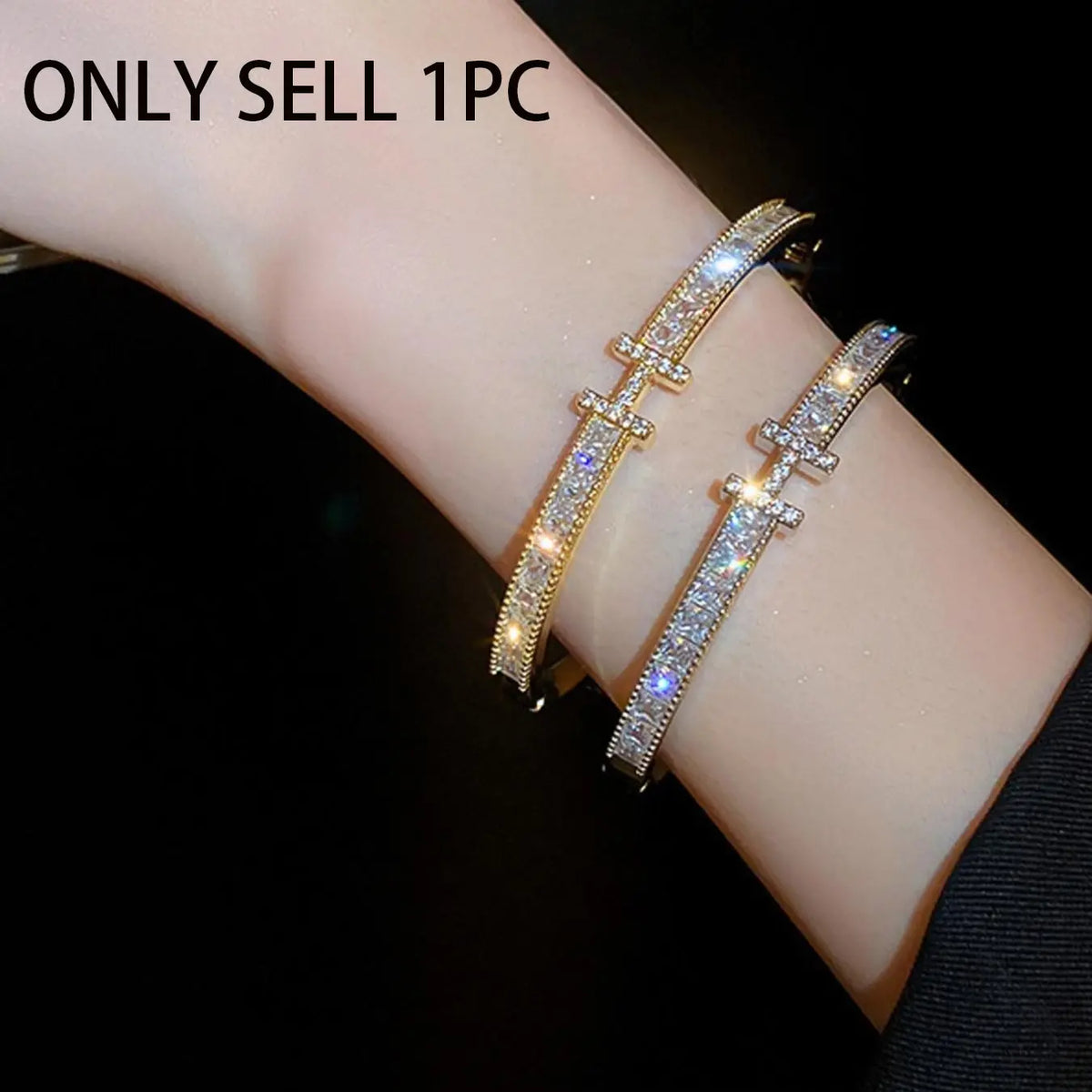 Letter H Design Bangle, Fashionable Rhinestone Decorated Bangle for Women & Girls, Trendy All-match & Exquisite Jewelry for Birthday Gift, Rhinestone Bangle Bracelet, Rhinestone Decor Bangles, Bracelets Jewelry