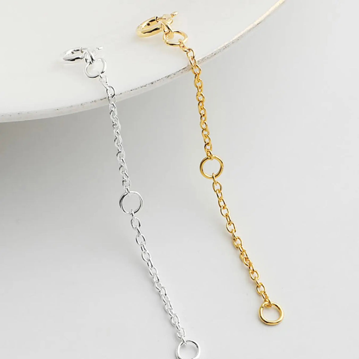 Stainless Steel Necklace Extension Chain Set, Necklace Layering Clasp, Stacking Necklace, Fashion Jewelry for Women & Men, Trendy All-match & Exquisite Jewelry for Birthday Gift