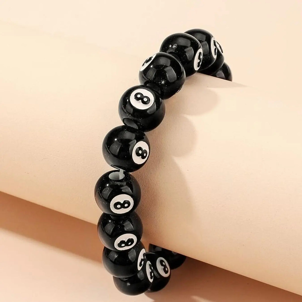 Unisex Billiard Ball Design Beaded Bracelet, Fashionable Jewelry for Party, Daily Decor, Trendy All-match Exquisite Jewelry for Birthday Gift, Beads Bracelets, Fashionable Bracelet Style