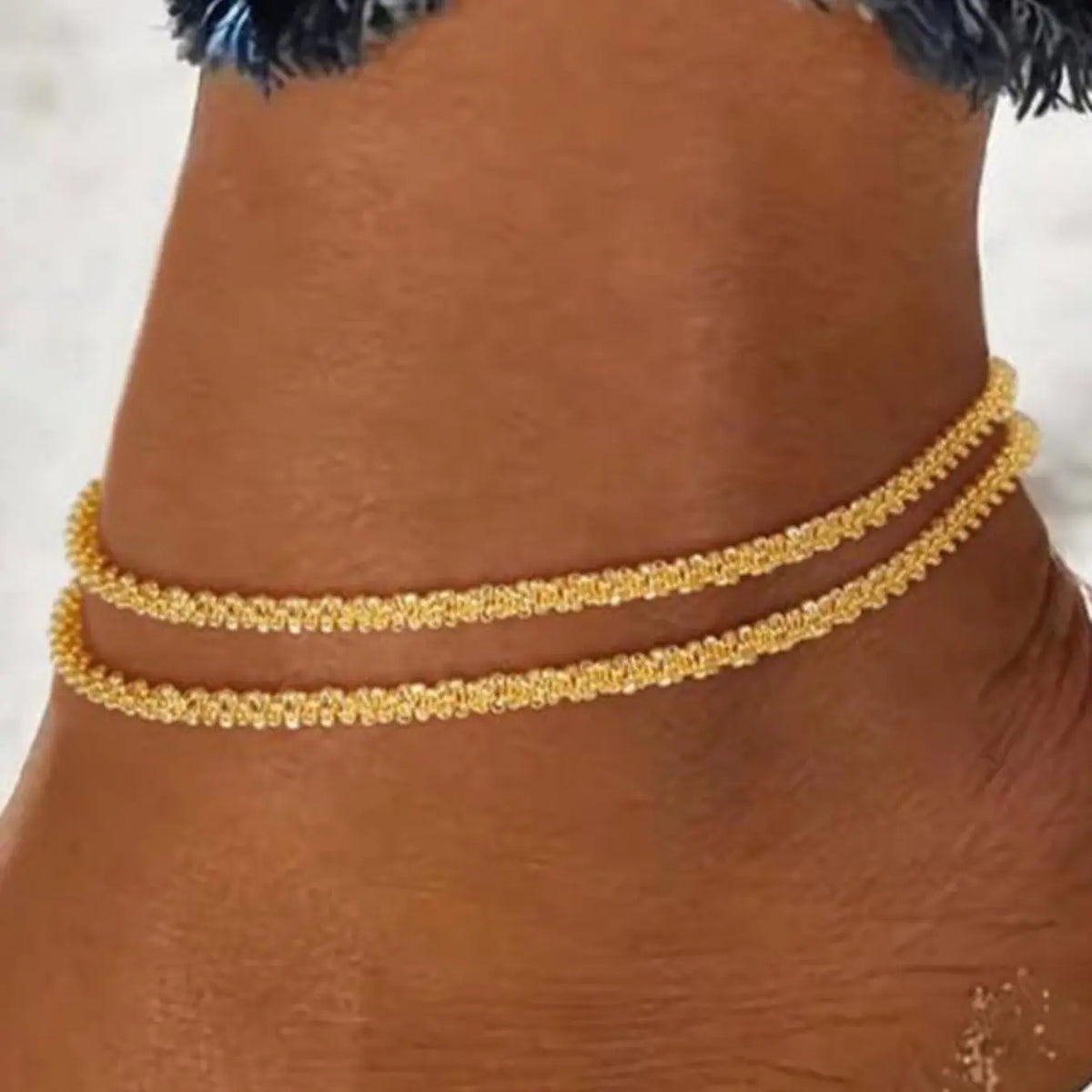 Women's Adjustable Layered Anklet Jewelry, Layered Accents, Waterproof Multi-Layer Stackable Anklet, Beach Summer Accessory, Party Decorations, Dainty Layered Anklet, Trendy Fashionable Accessories, Fashion Cool Accessories