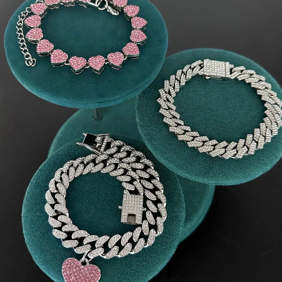 Rhinestone Decorated Heart Charms Design Dainty Layered Anklet, Fashionable Anklet for Women, Elegant Accessory, Trendy Versatile & Exquisite Jewelry, Foot Jewelry, Ideal Gift for Birthdays