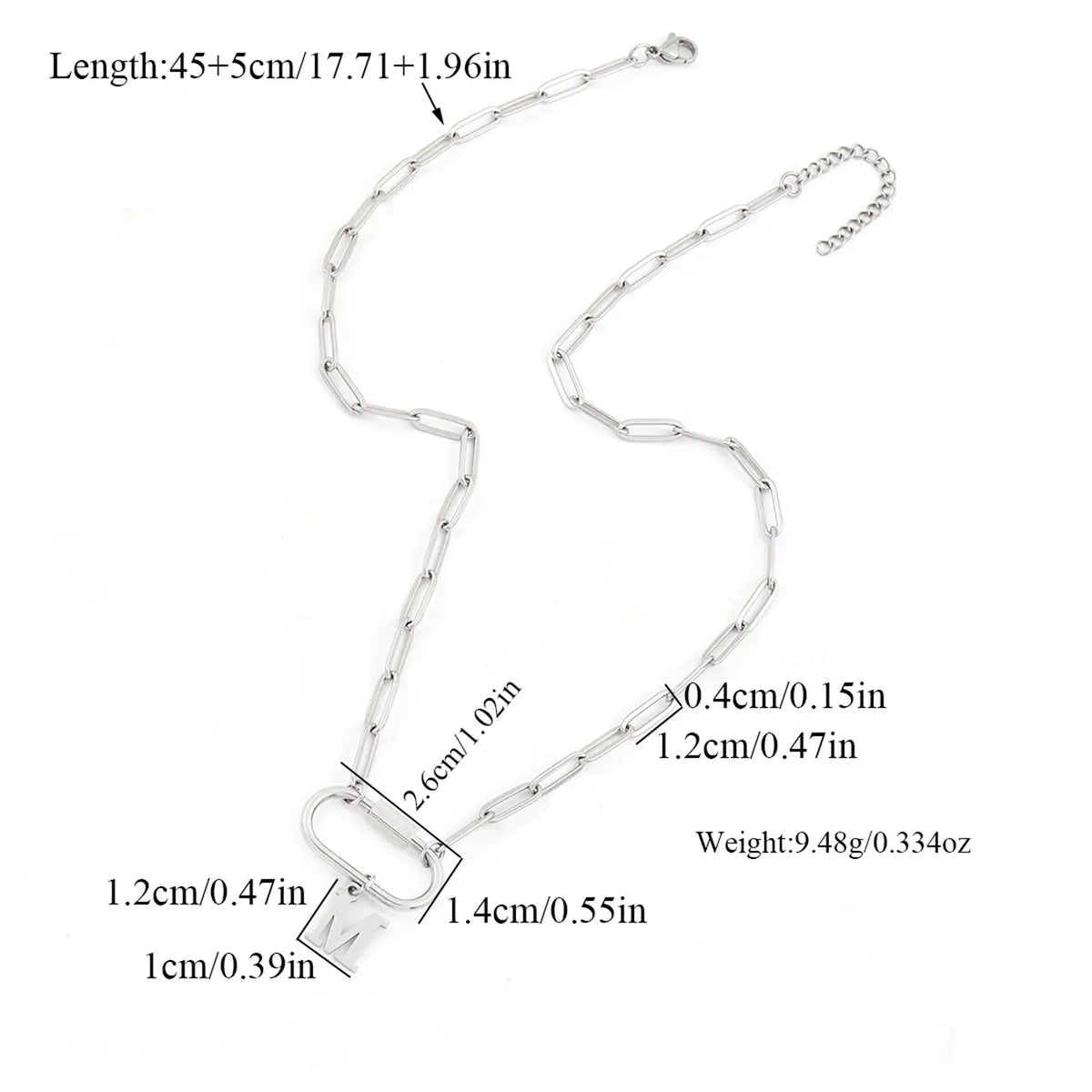 Women's Letter Pendant Necklace, Initial Letter Necklace, Initial Necklace Jewelry, Classic Silver Color Stainless Steel Chain, Non Tarnish, Casual Style Necklaces, All Seasons Wear, No Choking Hazard