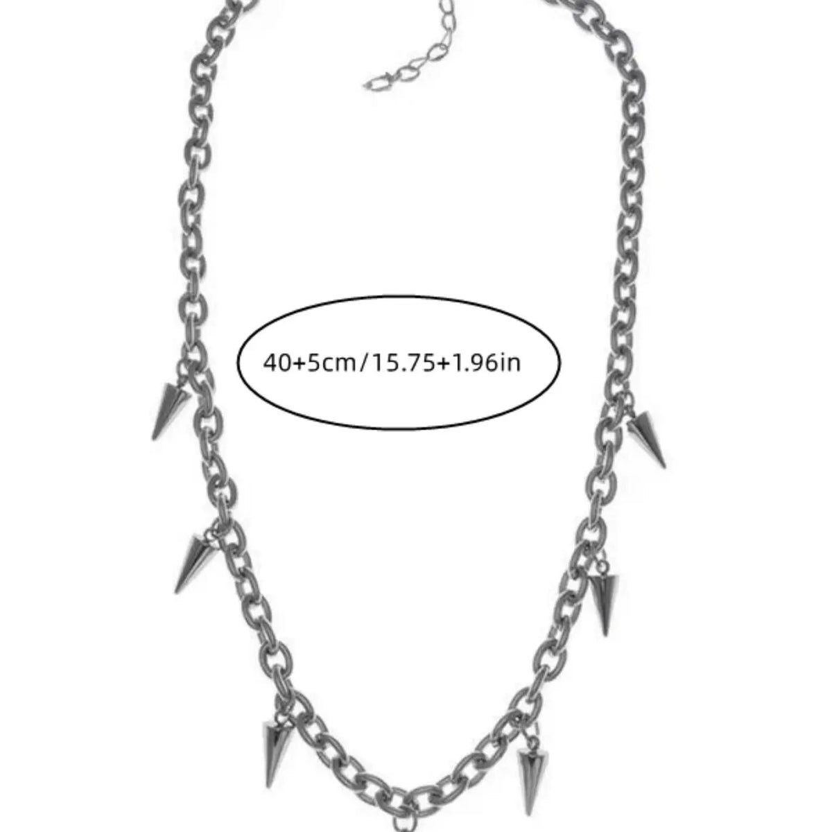 Punk Style Studded Decor Necklace, Stainless Steel Jewelry for Party, Daily Clothing Decor, Trendy All-match & Exquisite Jewelry for Birthday Gift, Choker Necklace, Stainless Steel Necklaces, Streetwear Statement Jewelry