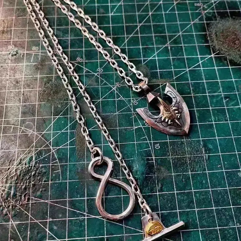 Anime merchandise: JoJo's Bizarre Adventure Golden Arrow necklace Fashion Accessories, French vintage style, unique and exquisite.