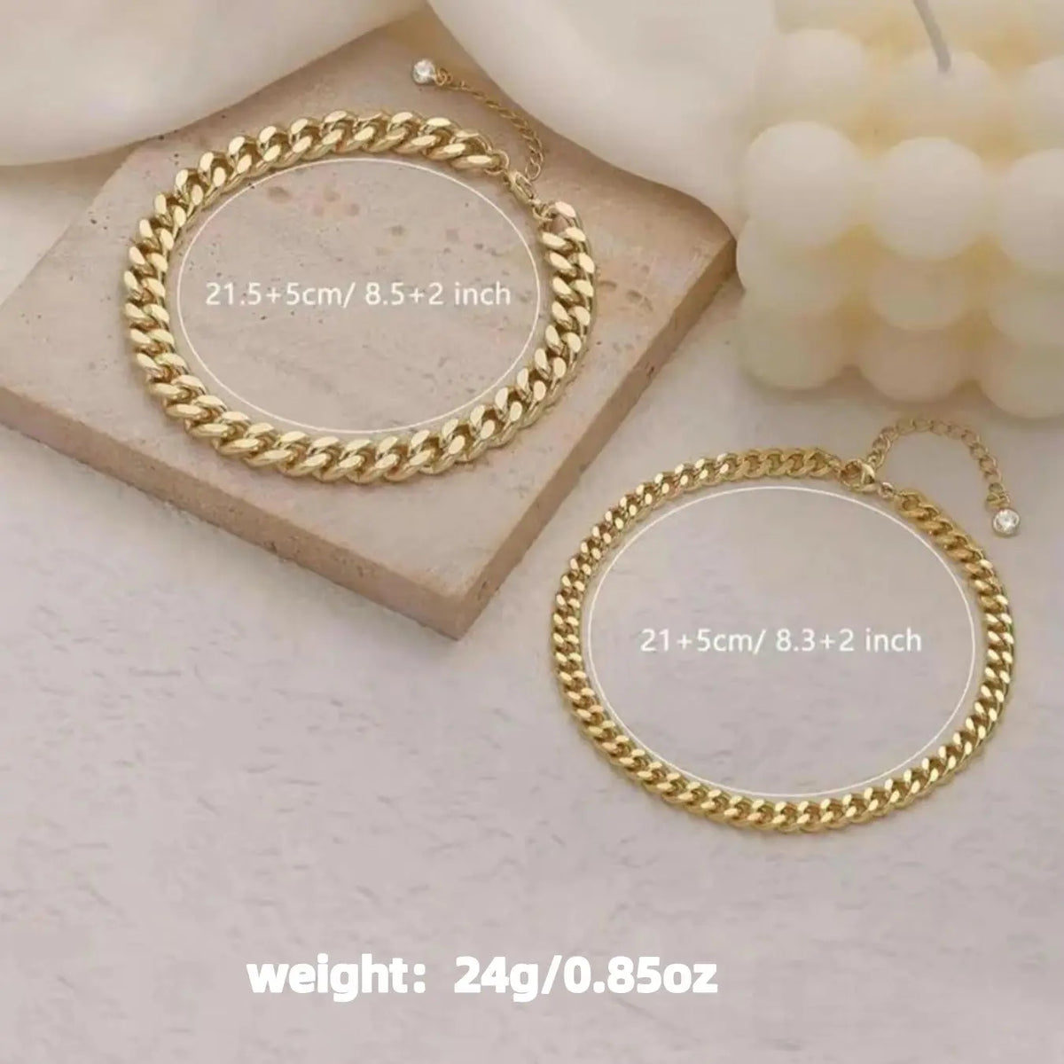 Women's Waterproof Cuban Link Anklet Set, Trendy Multi-Layered Large Ankle Bracelets, Elegant Fashion Jewelry Gift, Stylish Accessory