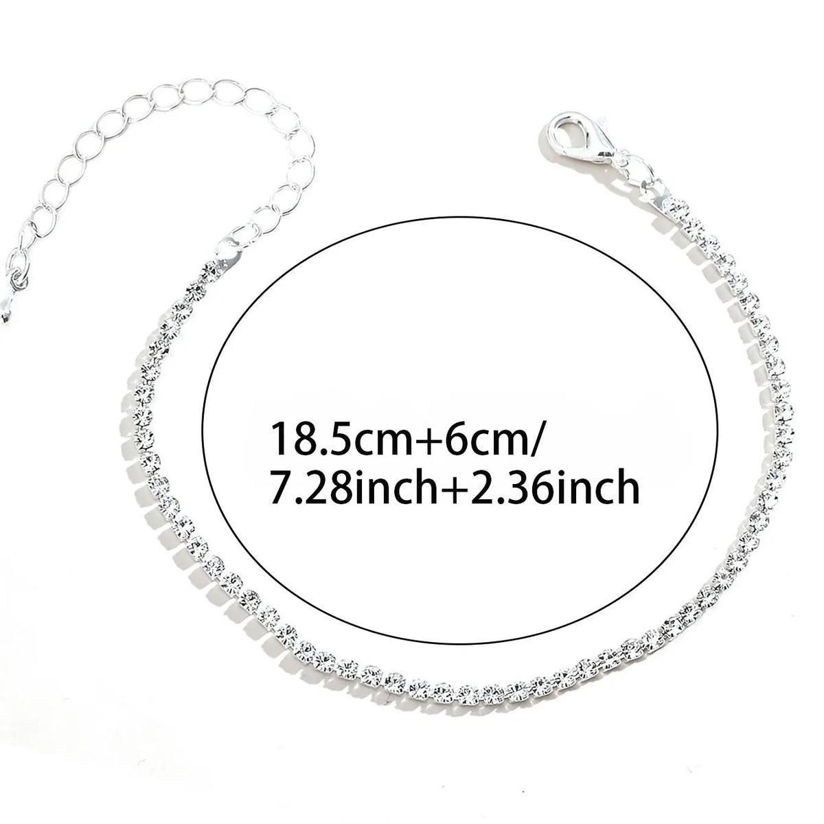 Tennis Anklet Bracelet for Women, Waterproof Layered Rhinestone Ankle Chain, Fashion Jewelry Gift, Anti-Oxidation, Dainty Layered Anklet, Trendy Jewelry, Wearable Jewelry