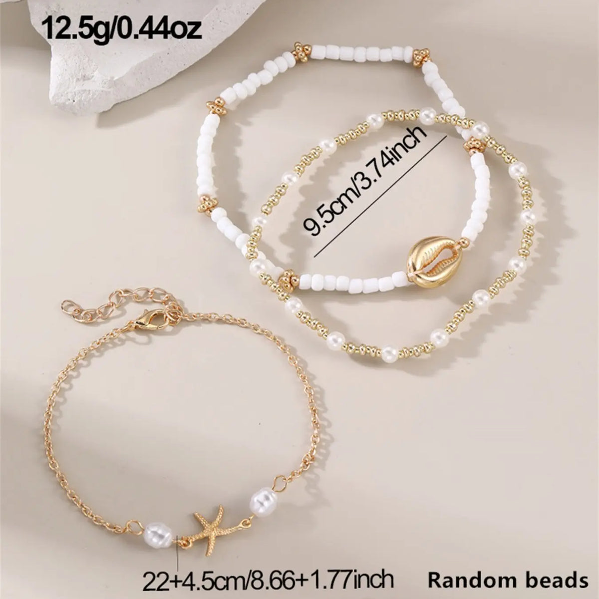 Boho Pearl Shell Pendant Anklet Set, Elastic Multi-Layer Beach Vacation Jewelry, Dainty Layered Anklet, Perfect Gift for Parties and Daily Wear, Foot Jewelry, Jewellery Accessories