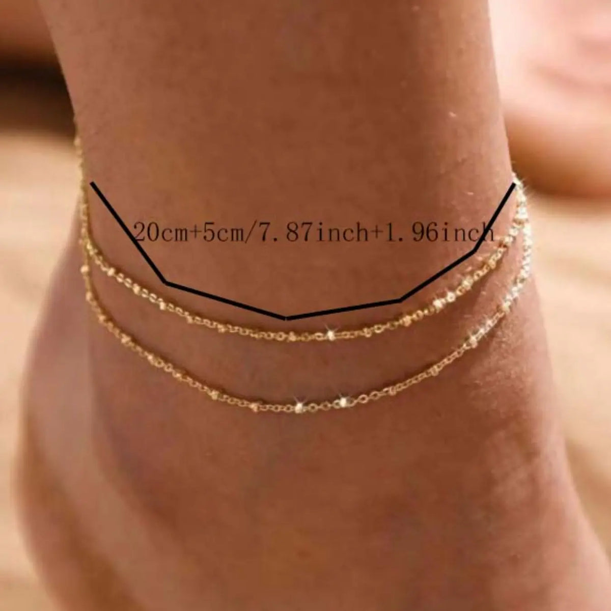 Minimalist Waterproof Stainless Steel Bead Accent Anklet, Foot Jewelry, Wearable Jewelry, Romantic Gift for Girlfriend, Perfect for Beach, Party & Daily Wear