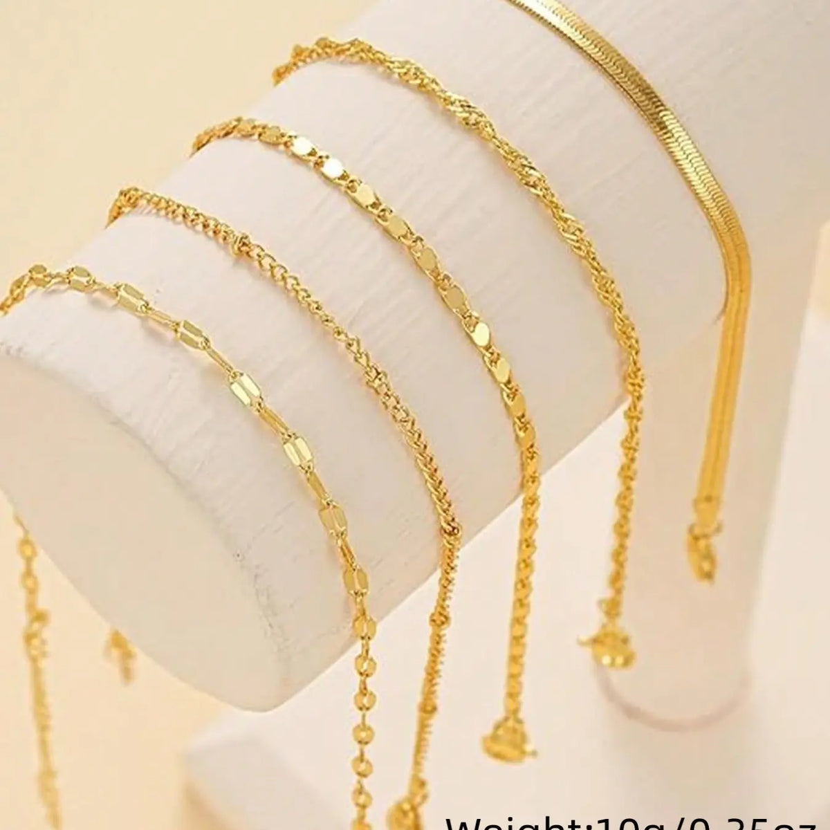 5pcs/set Multilayer Bohemian Style Snake Chain & Lotus Chain Anklet Bracelet Set, Adjustable Summer Beach Trendy Jewelry, Boho Anklet