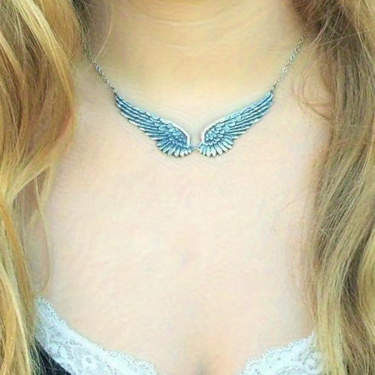 Gothic Vintage Angel Wings, Punk Style Animal Design, Zinc Alloy Chain, Unique Party Jewelry for Women, Costume Necklaces, All Seasons Wear, Fashion Accessories