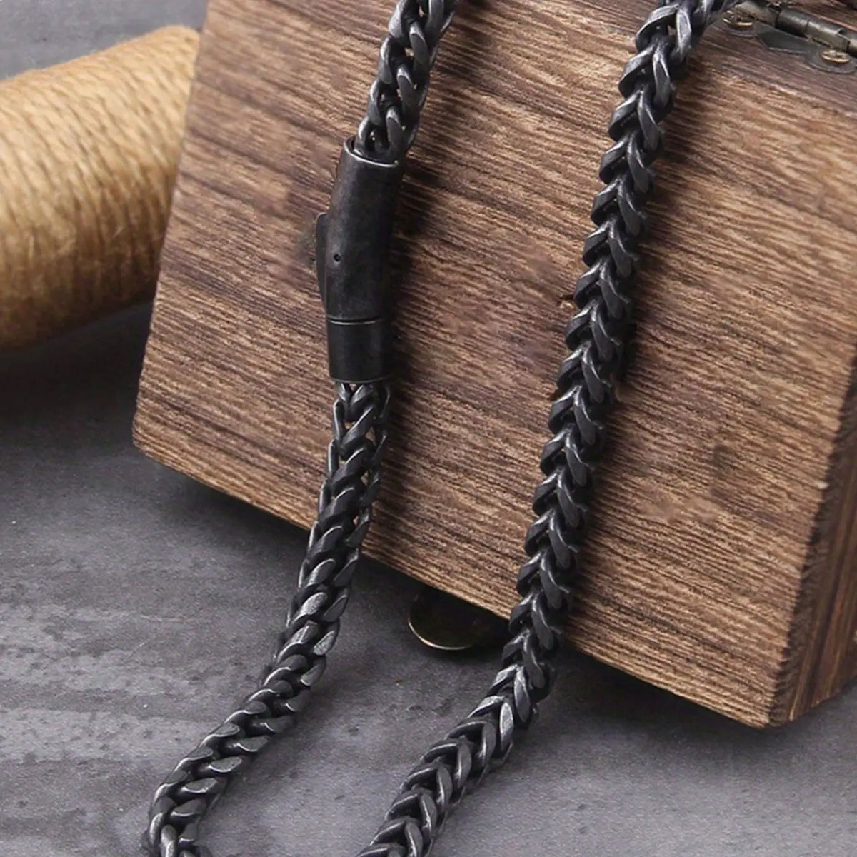 Men's Viking Style Vintage Fashion Necklace Stainless Steel Cuban Link Chain, Trendy Hip-Hop Link Design, Party Accessory Gift
