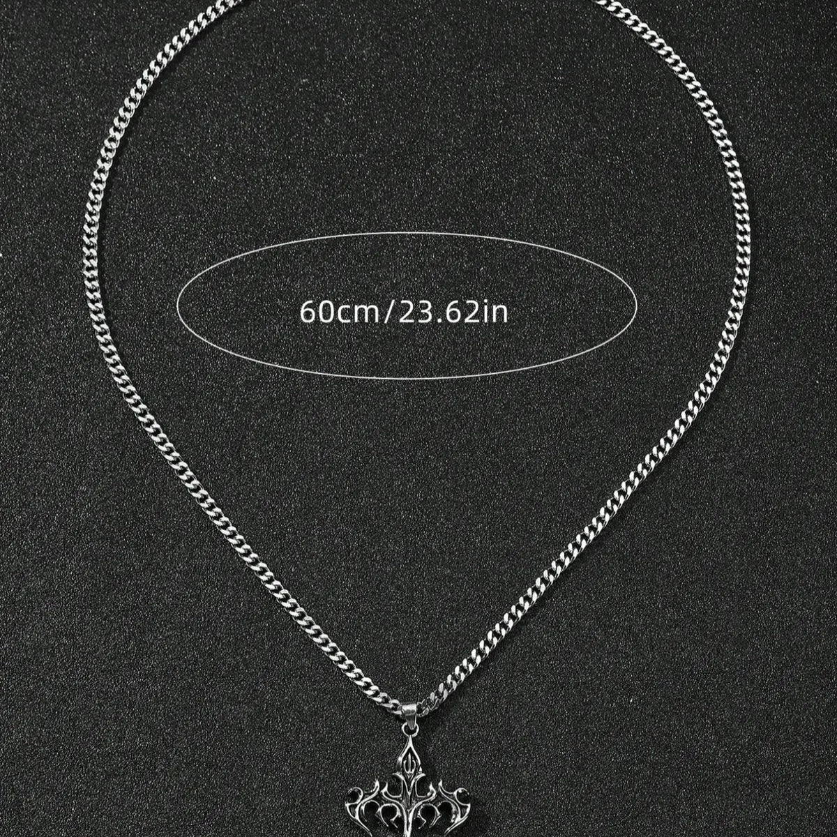 Men's Fashion Hip Hop Vintage Cross Pendant Necklace, Cuban Link Chain Necklace, Street Style Urban Edge Trendy Jewelry, Gothic Cross Design, Unique Fashion Accessory, Cross Necklaces