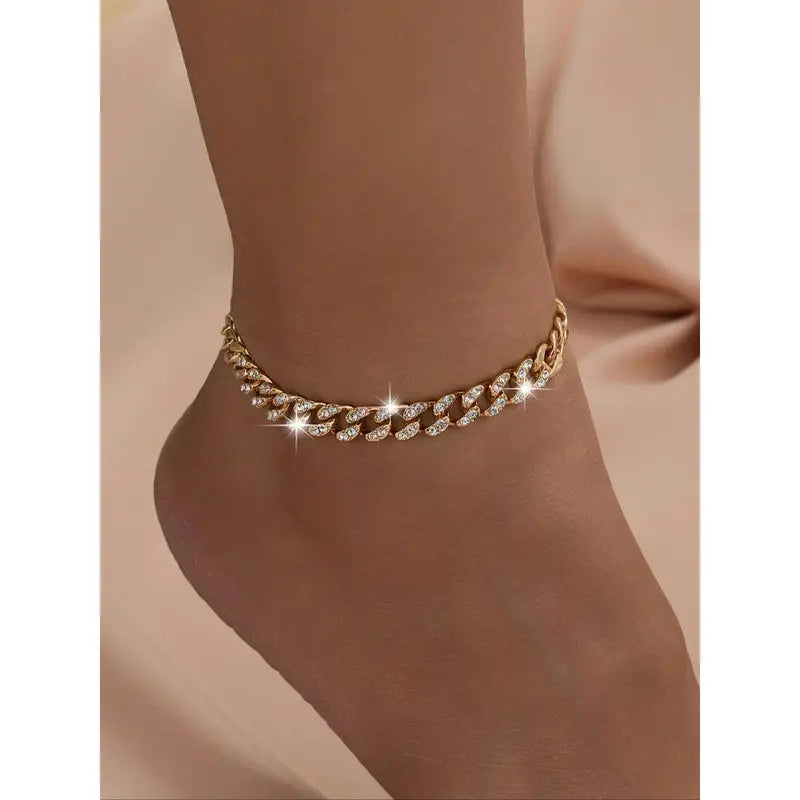 Women's Crafted Silver Aluminum Alloy Ankle Bracelet - Casual Elegant Everyday Wear, Exquisite Finish, Easy to Style, Versatile Costume Jewelry, Elegant Accessory, Perfect Birthday Gift