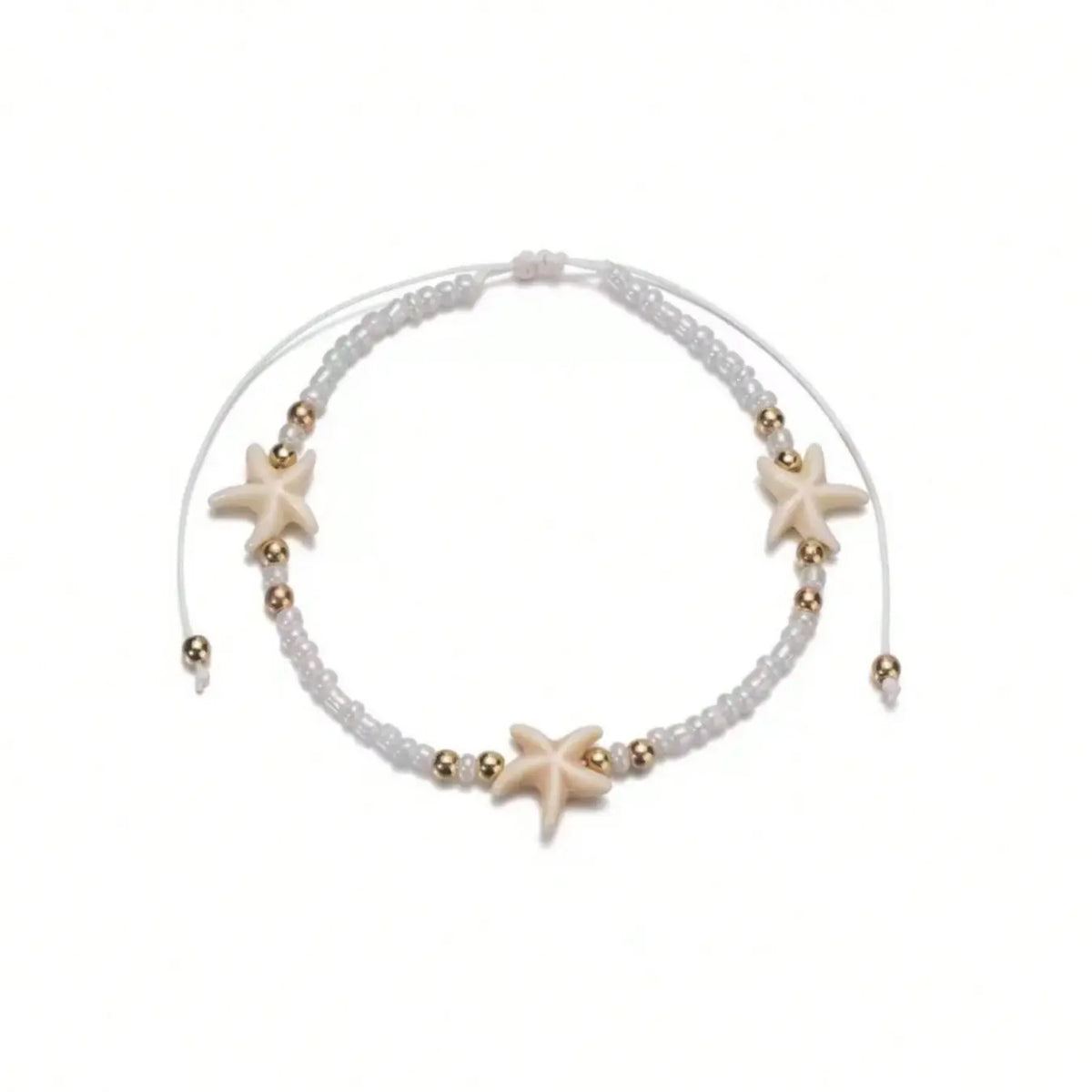 Summer Beach Beaded Anklet, Elegant Women's Foot Jewelry, Perfect Gift for Her, All-Season Plain Style, Fashionable Jewelry Accessories, No Choking Hazard