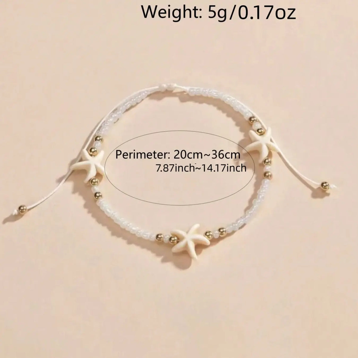 Summer Beach Beaded Anklet, Elegant Women's Foot Jewelry, Perfect Gift for Her, All-Season Plain Style, Fashionable Jewelry Accessories, No Choking Hazard