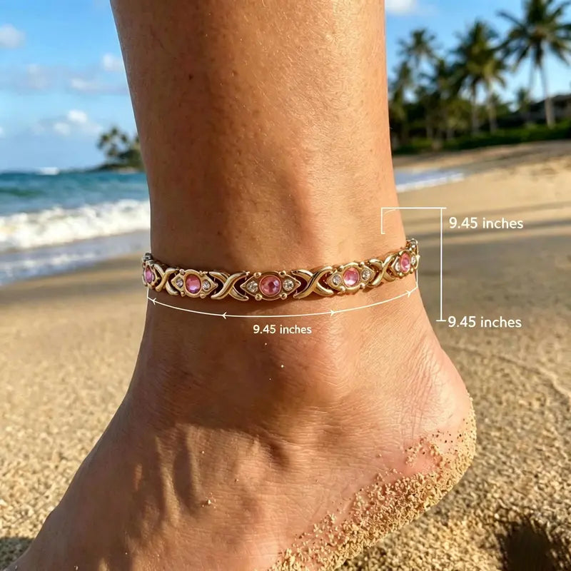 Magnetic Copper Anklets for Women Copper Ankle Bracelet for Women Pure Copper with Magnets for Feet & Ankles Fashionable Jewelry Trendy Fashionable Accessories