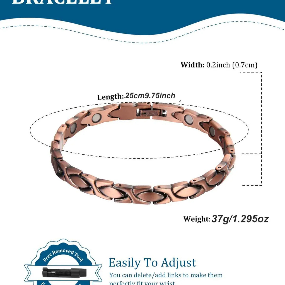Women's Copper Anklet Bracelet Set, 99.99% Pure Copper Magnetic X-Shape Design, American Retro Style Jewelry for Daily Wear, Fashionable Jewelry Accessories