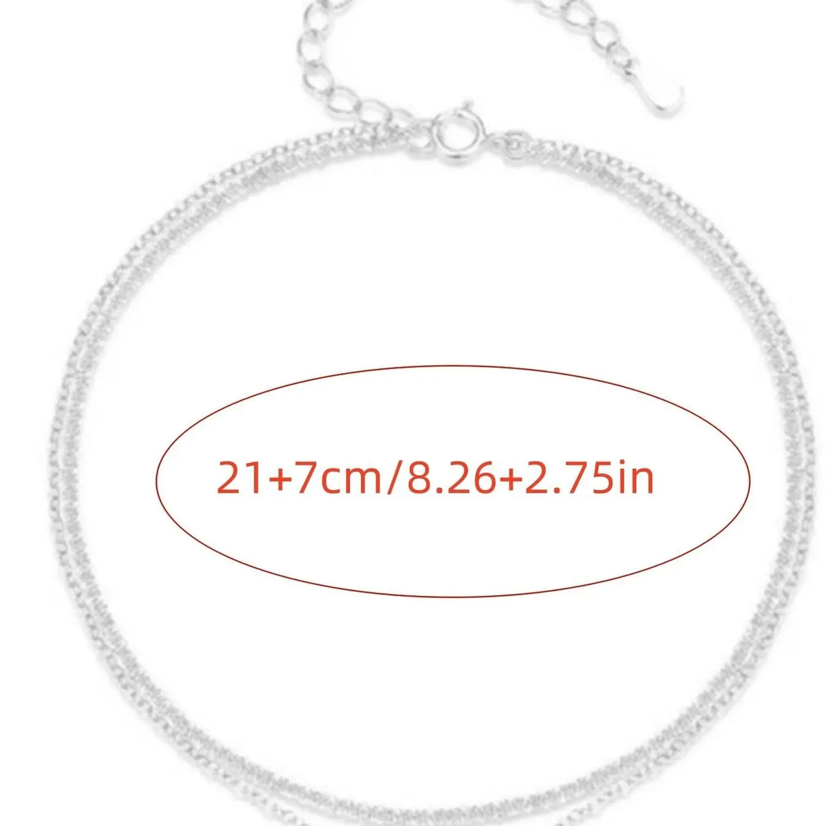 Double-Layer Heart Anklet for Women and Girls, Dainty Layered Bracelet Jewelry, Cute Birthday Gift Fashionable Accessory, Fashionable Jewelry Accessories, Trendy Fashionable Accessories