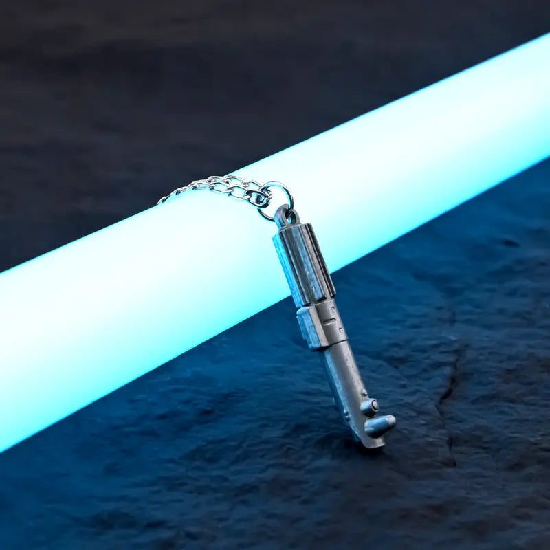 TXQ SABER Star Wars Mini Light Saber Necklace Set - Zinc Alloy Jedi & Sith Pendants, Unisex 1:1 Scale Detail Accessories with Display, Fan Gift (Toys & Hobbies Toy Swords & Sabres)