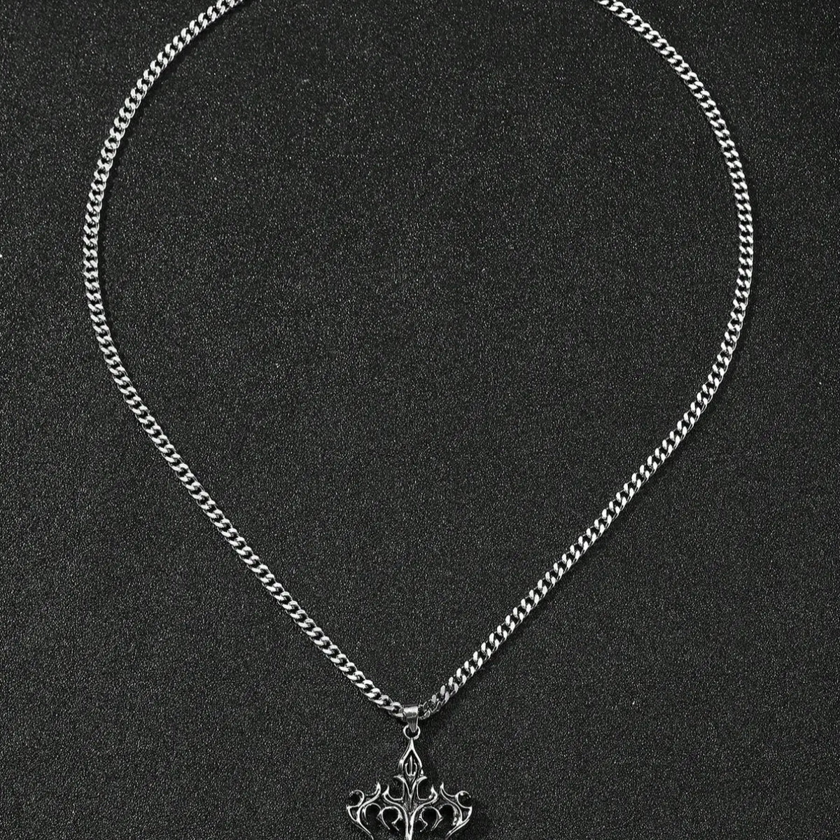 Men's Fashion Hip Hop Vintage Cross Pendant Necklace, Cuban Link Chain Necklace, Street Style Urban Edge Trendy Jewelry, Gothic Cross Design, Unique Fashion Accessory, Cross Necklaces
