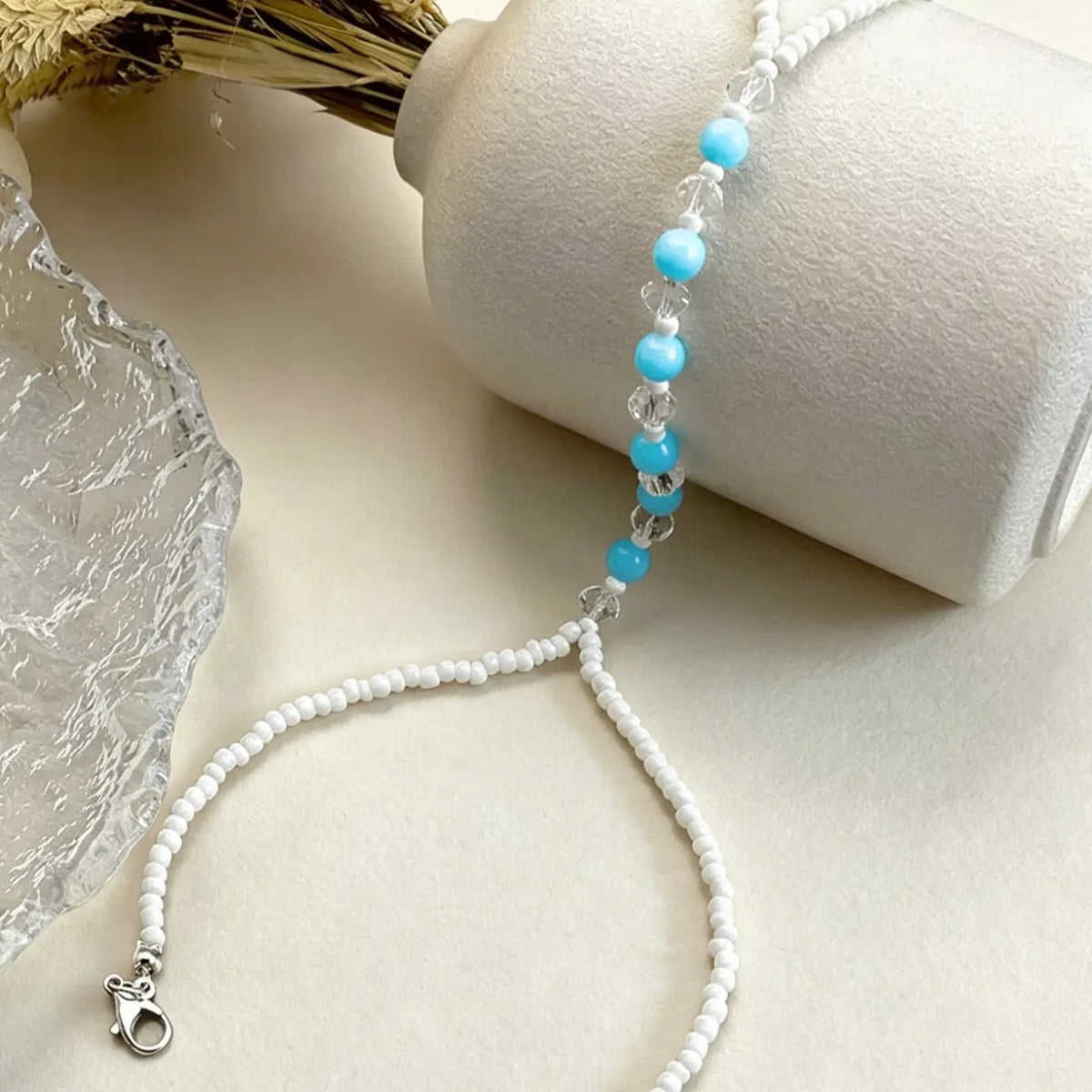 Summer Beach Vacation Glow-In-The-Dark Adjustable Anklet, Creative Acrylic Foot Jewelry, Women's Party Accessory, Fashionable Beach Wear, Fashion Accessories