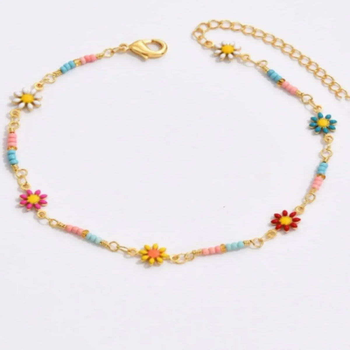 Boho Style Flower Design Adjustable Anklet for Women, Fashion Jewelry for Parties and Daily Wear, Trendy Versatile & Exquisite Jewelry for Birthday Gift, Fashionable Accessories
