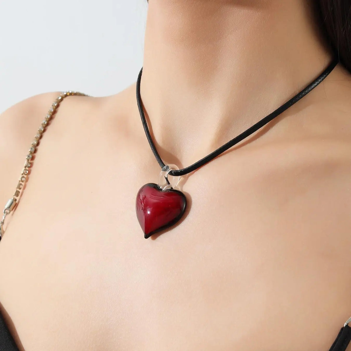 Women's Love Heart Design Necklace, 1 Piece Trendy Versatile Jewelry for Women & Girls, Perfect Gift for Mother's Day, Birthday & Party