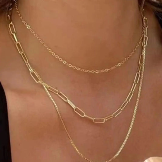 Women's Simple Style Color Chain Necklace, Casual Trendy Matching Necklace, Fashion Accessories for Daily & Party Decoration