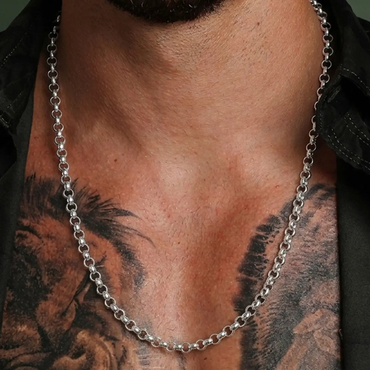 Men's Simple Plain Color Rope Chain Necklace, Stainless Steel Twisted Chain Necklace for Boyfriend, Fashion Accessories