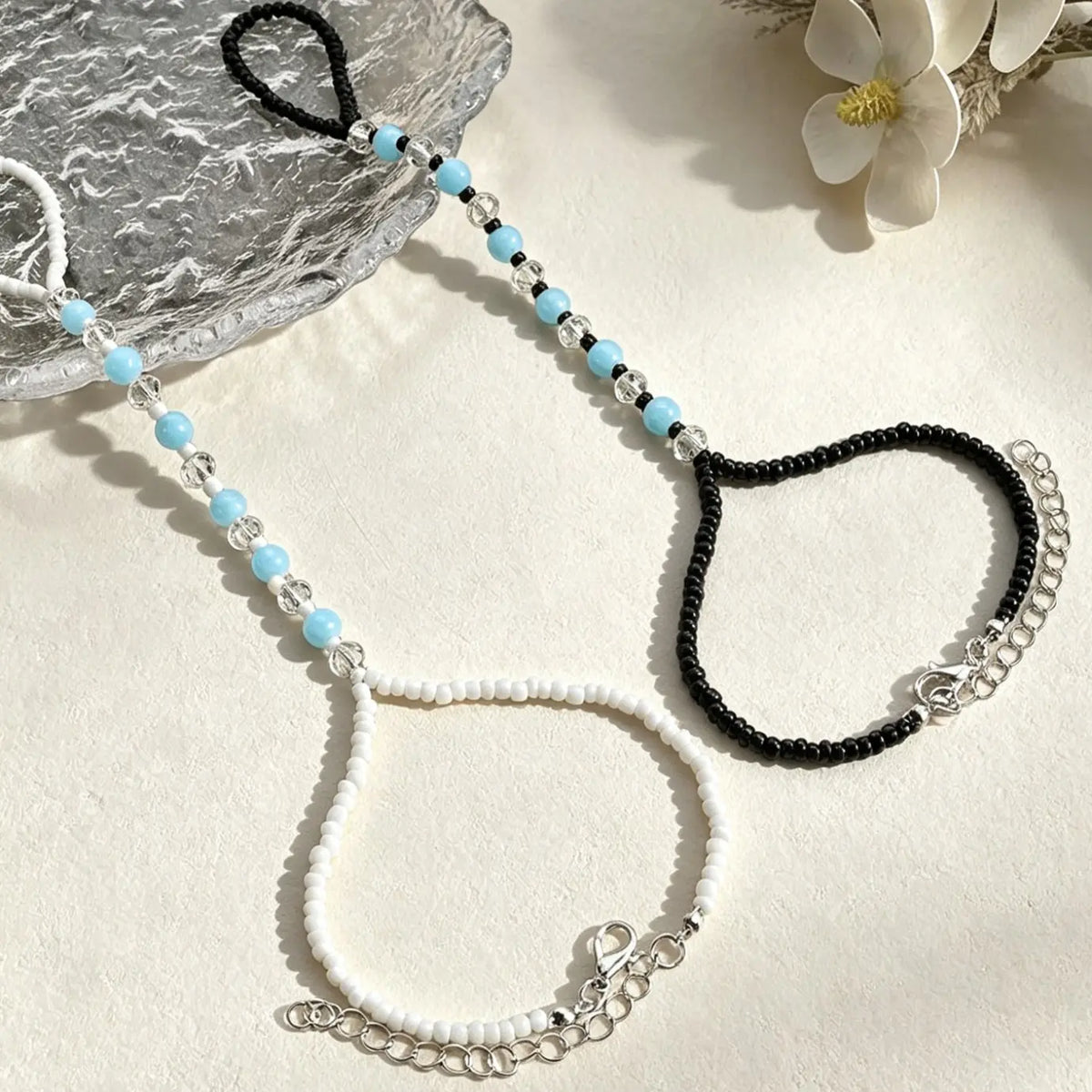 Summer Beach Vacation Glow-In-The-Dark Adjustable Anklet, Creative Acrylic Foot Jewelry, Women's Party Accessory, Fashionable Beach Wear, Fashion Accessories
