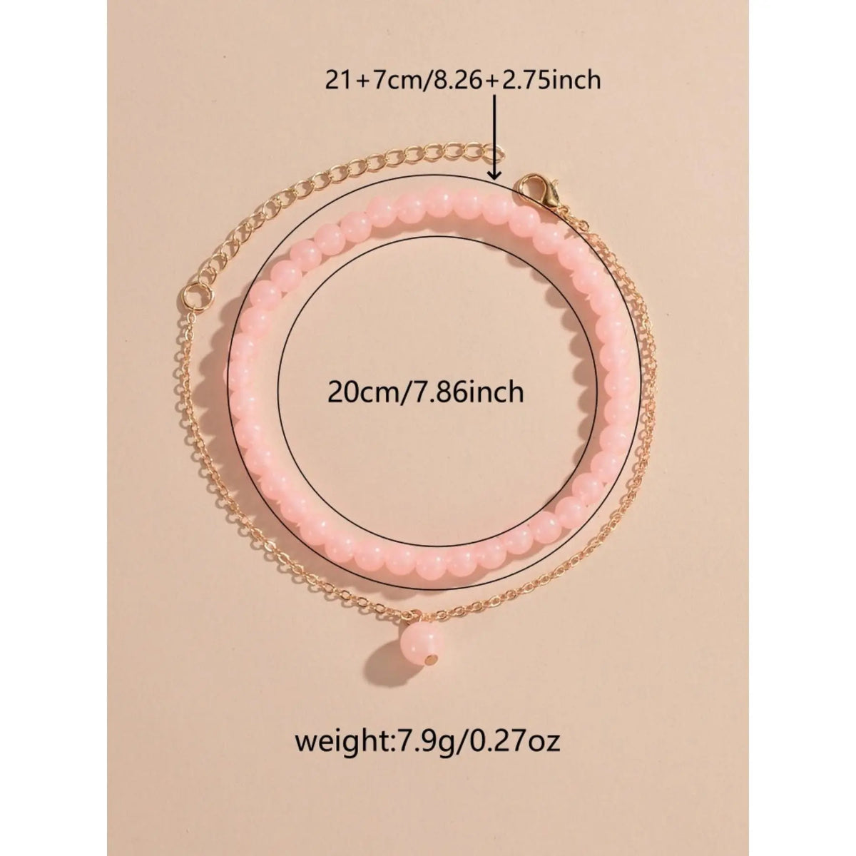 New Trend Creative Glow in The Dark Design Beaded Anklet, 2counts Fashionable Jewelry for Women & Girls, Party, Daily Jewelry Accessories for Birthday Gift, Dainty Layered Anklet
