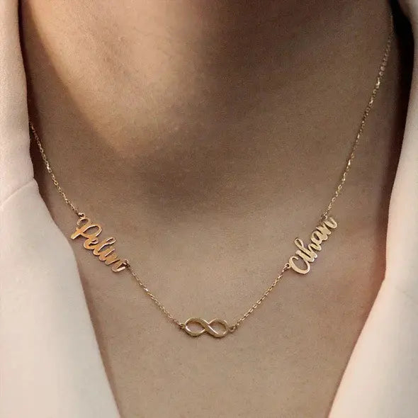 AS030 Personalized Custom Multiple Name Necklaces Stainless Steel Couple Name Necklaces Family Gifts For Mother's Day