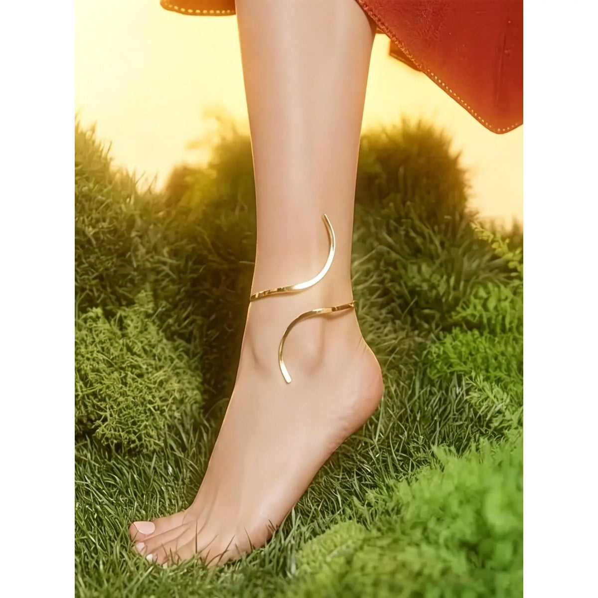 Vintage S Shaped Stackable Anklet for Women, Elegant Trendy Foot Chain Jewelry, Daily Wear & Holiday Gift Accessory