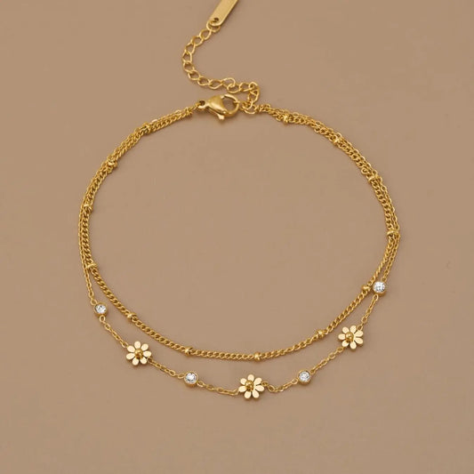 Women's Stainless Steel Anklet Jewelry, Casual Style, Layers, Dainty Layered Anklet, Layered Anklet, Perfect Jewelry Gifts for Women, Girls, Friends, Family, Daily Wear & Special Occasions