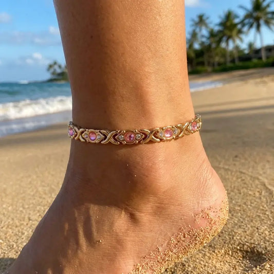 Magnetic Copper Anklets for Women Copper Ankle Bracelet for Women Pure Copper with Magnets for Feet & Ankles Fashionable Jewelry Trendy Fashionable Accessories